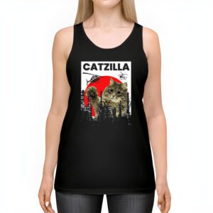 Funny Vintage Japanese Catzilla Siamese Cat Lover Tank Top 2 4