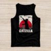 Funny Vintage Japanese Catzilla Siamese Cat Lover Tank Top