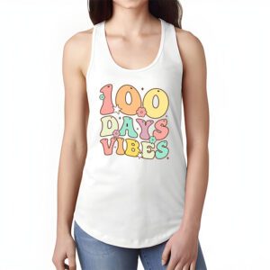 Groovy 100th Day Of School 100 Days Vibes Teacher Kids Tank Top 1 3