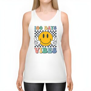 Groovy 100th Day Of School 100 Days Vibes Teacher Kids Tank Top 2