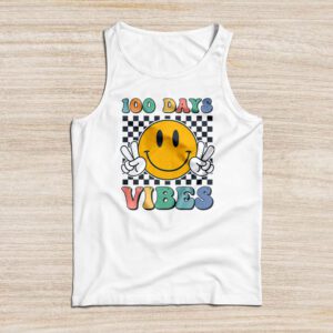 Groovy 100th Day Of School 100 Days Vibes Teacher Kids Tank Top