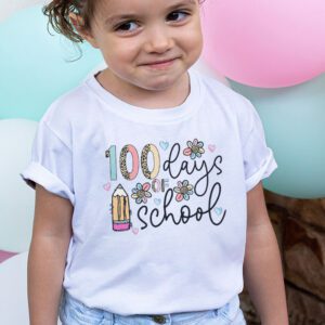 Groovy 100th Day Student Cute Boys Girls 100 Days Of School T Shirt 2 2