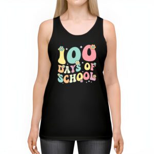 Groovy 100th Day Student Cute Boys Girls 100 Days Of School Tank Top 2