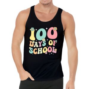 Groovy 100th Day Student Cute Boys Girls 100 Days Of School Tank Top 3