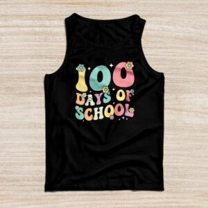 Groovy 100th Day Student Cute Boys Girls 100 Days Of School Tank Top