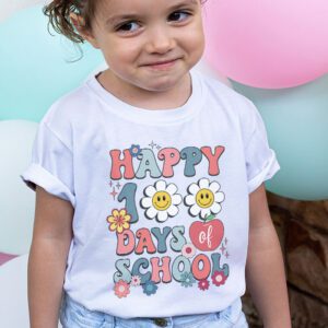 Groovy Teacher Student 100th Day Of School Happy 100 Days T-Shirt 2 Groovy Teacher Student 100th Day Of School Happy 100 Days T Shirt 2 1