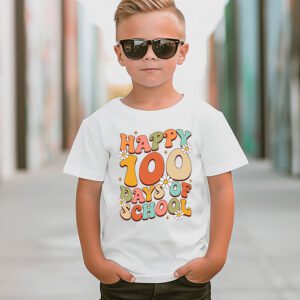 Groovy Teacher Student 100th Day Of School Happy 100 Days T Shirt 3