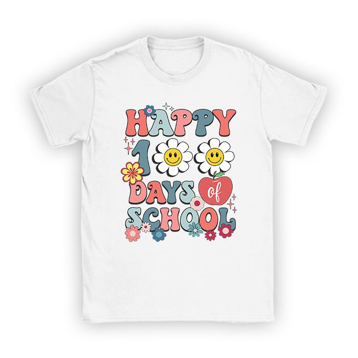 Groovy-Teacher-Student-100th-Day-Of-School-Happy-100-Days-T-Shirt Groovy Teacher Student 100th Day Of School Happy 100 Days T-Shirt