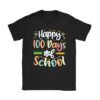 Groovy Teacher Student 100th Day Of School Happy 100 Days T-Shirt