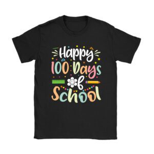 Groovy Teacher Student 100th Day Of School Happy 100 Days T-Shirt