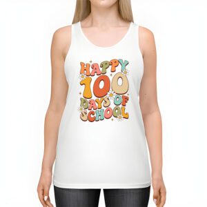 Groovy Teacher Student 100th Day Of School Happy 100 Days Tank Top 2