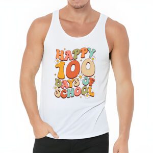Groovy Teacher Student 100th Day Of School Happy 100 Days Tank Top 3