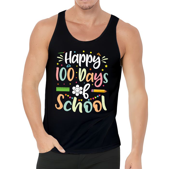 Groovy-Teacher-Student-100th-Day-Of-School-Happy-100-Days-Tank-Top-3 Groovy Teacher Student 100th Day Of School Happy 100 Days Tank Top 3 4