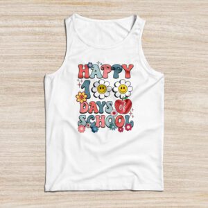 Groovy Teacher Student 100th Day Of School Happy 100 Days Tank Top