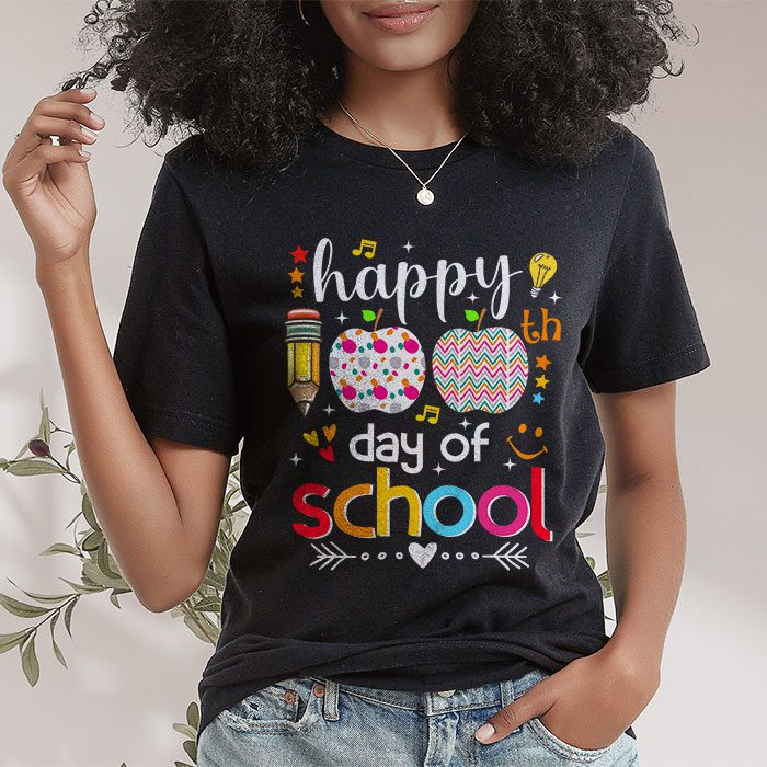 Happy 100 Days Of School Funny Teacher Women Kids Gifts T Shirt 1