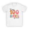 Happy 100 Days Of School Retro Groovy Teacher Student Kids T-Shirt