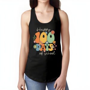 Happy 100 Days Of School Retro Groovy Teacher Student Kids Tank Top 1 Happy 100 Days Of School Retro Groovy Teacher Student Kids Tank Top 1 10