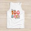 Happy 100 Days Of School Retro Groovy Teacher Student Kids Tank Top