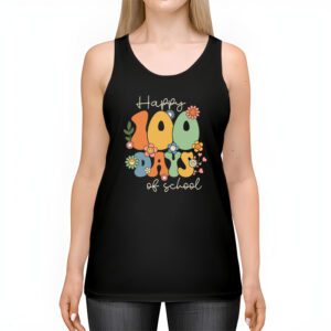 Happy 100 Days Of School Retro Groovy Teacher Student Kids Tank Top 2 Happy 100 Days Of School Retro Groovy Teacher Student Kids Tank Top 2 10