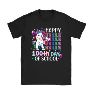 Happy 100th Day Of School Funny Unicorn Student Kids Girls T-Shirt