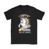 Happy 100th Day Of School Funny Unicorn Student Kids Girls T-Shirt