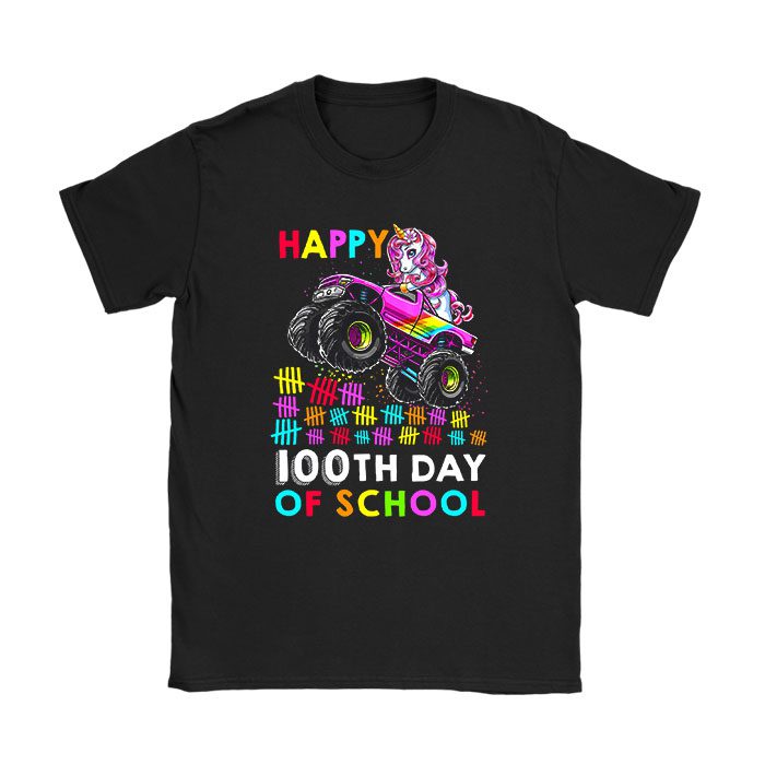 Happy 100th Day Of School Funny Unicorn Student Kids Girls T-Shirt