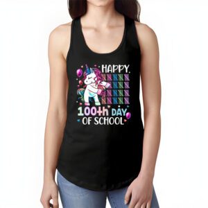 Happy 100th Day Of School Funny Unicorn Student Kids Girls Tank Top 1 2