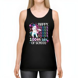 Happy 100th Day Of School Funny Unicorn Student Kids Girls Tank Top 2 2