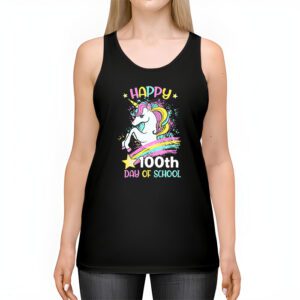 Happy 100th Day Of School Funny Unicorn Student Kids Girls Tank Top 2 3