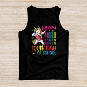 Happy 100th Day Of School Funny Unicorn Student Kids Girls Tank Top