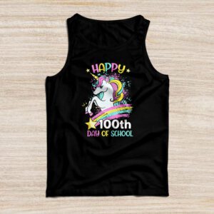 Happy 100th Day Of School Funny Unicorn Student Kids Girls Tank Top