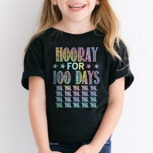Happy 100th Day Of School Hooray For 100 Days Teachers Kids T Shirt 2 4