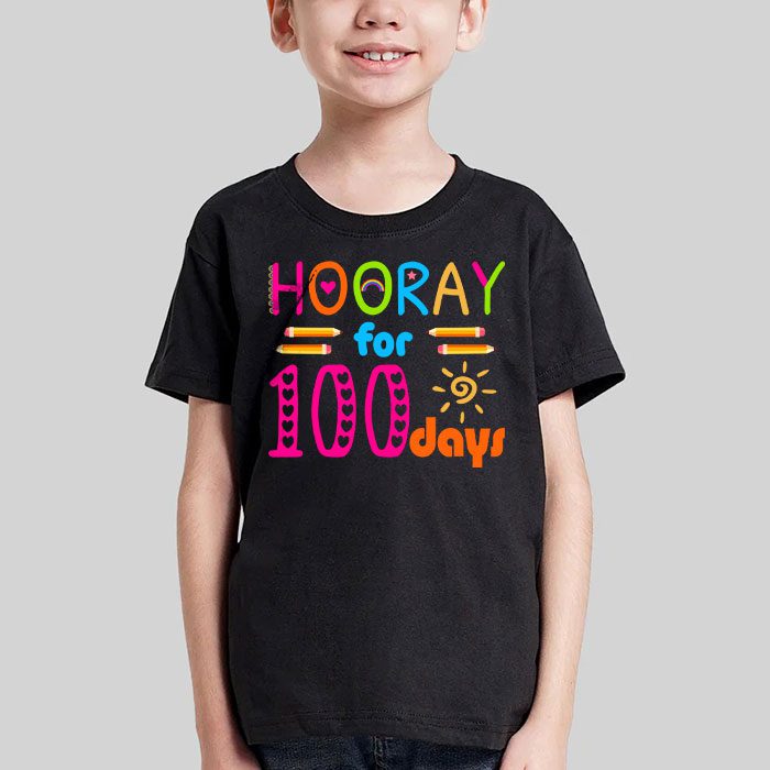 Happy-100th-Day-Of-School-Hooray-For-100-Days-Teachers-Kids-T-Shirt-3 Happy 100th Day Of School Hooray For 100 Days Teachers Kids T Shirt 3 2