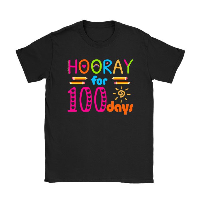 Happy 100th Day Of School Hooray For 100 Days Teachers Kids T-Shirt