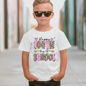 Happy 100th Day Of School Leopard print teacher student T Shirt 3 3