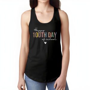 Happy 100th Day Of School Leopard print teacher student Tank Top 1 2