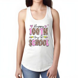 Happy 100th Day Of School Leopard print teacher student Tank Top 1 3