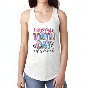 Happy 100th Day Of School Leopard print teacher student Tank Top 1 4