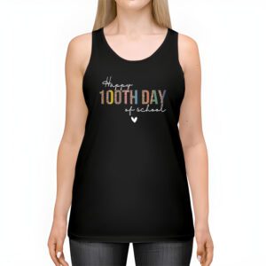 Happy 100th Day Of School Leopard print teacher student Tank Top 2 2