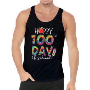 Happy 100th Day Of School Leopard print teacher student Tank Top 3