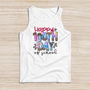 Happy 100th Day Of School Leopard print teacher student Tank Top