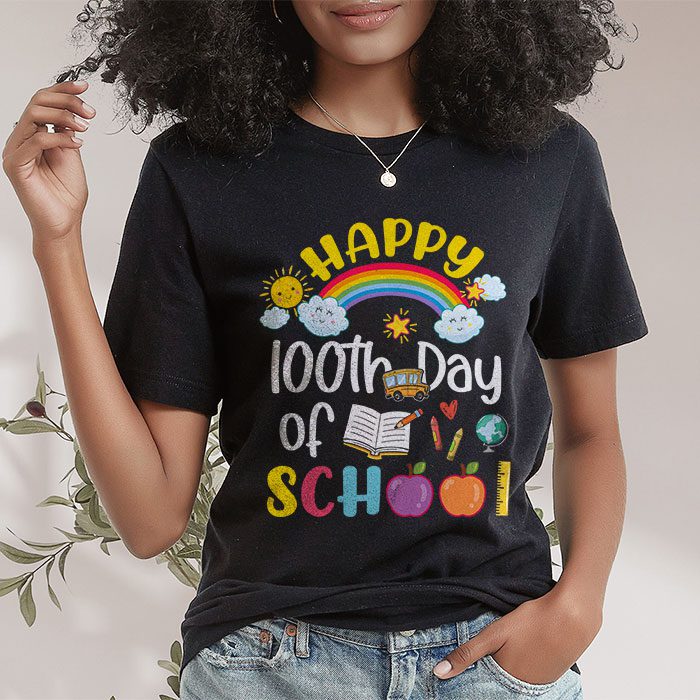 Happy 100th Day of School Shirt for Teacher or Child T Shirt 1 3