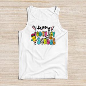 Happy 100th Day of School Shirt for Teacher or Child Tank Top
