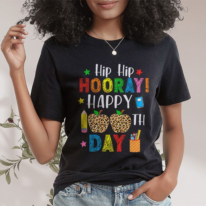 Hip-Hip-Hooray-Happy-100th-Day-of-School-Teachers-Kids-T-Shirt-1 Hip Hip Hooray Happy 100th Day of School Teachers Kids T Shirt 1 3