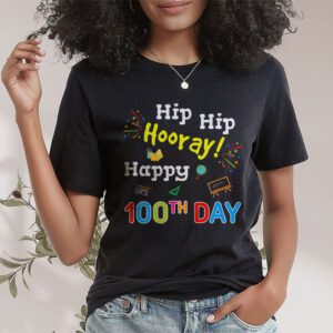Hip Hip Hooray Happy 100th Day of School Teachers Kids T-Shirt 1 Hip Hip Hooray Happy 100th Day of School Teachers Kids T Shirt 1