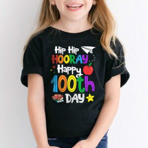 Hip Hip Hooray Happy 100th Day of School Teachers Kids T Shirt 2 2