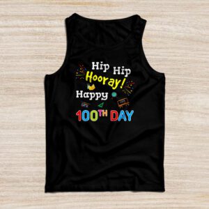 Hip Hip Hooray Happy 100th Day of School Teachers Kids Tank Top