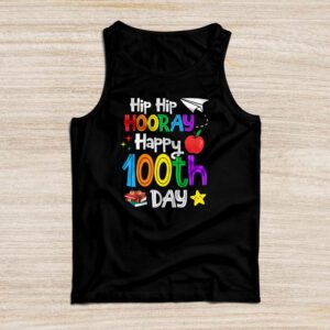 Hip Hip Hooray Happy 100th Day of School Teachers Kids Tank Top