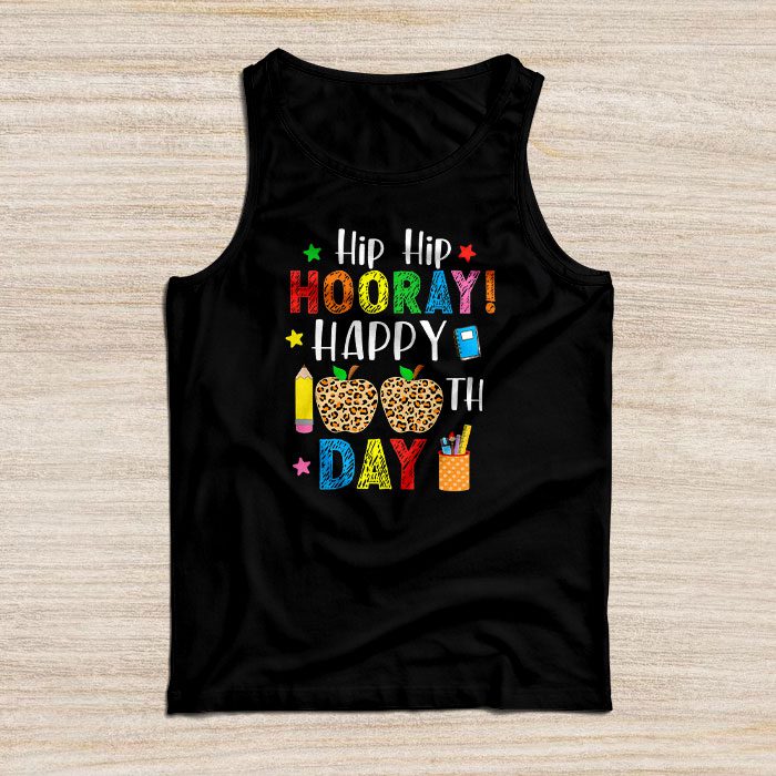 Hip-Hip-Hooray-Happy-100th-Day-of-School-Teachers-Kids-Tank-Top Hip Hip Hooray Happy 100th Day of School Teachers Kids Tank Top
