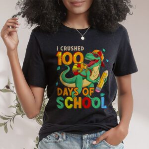 I Crushed 100 Days of School Dinosaur Monster Truck Gift Boy T Shirt 1 4